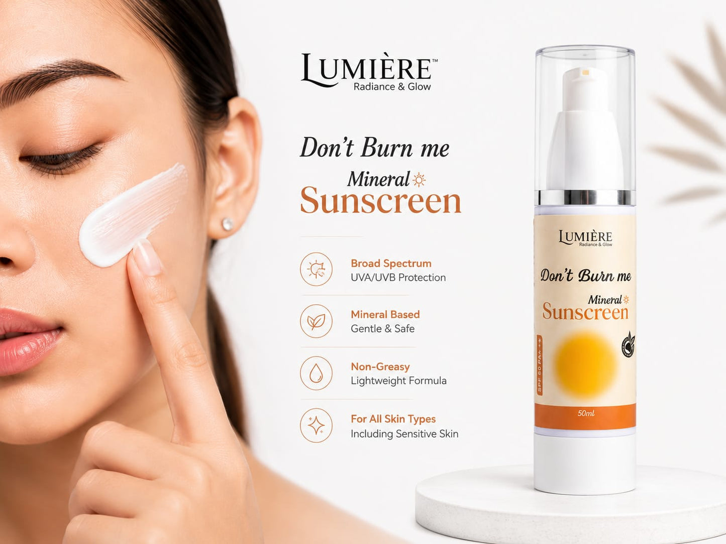 Don't Burn Me Lightweight Mineral Sunscreen