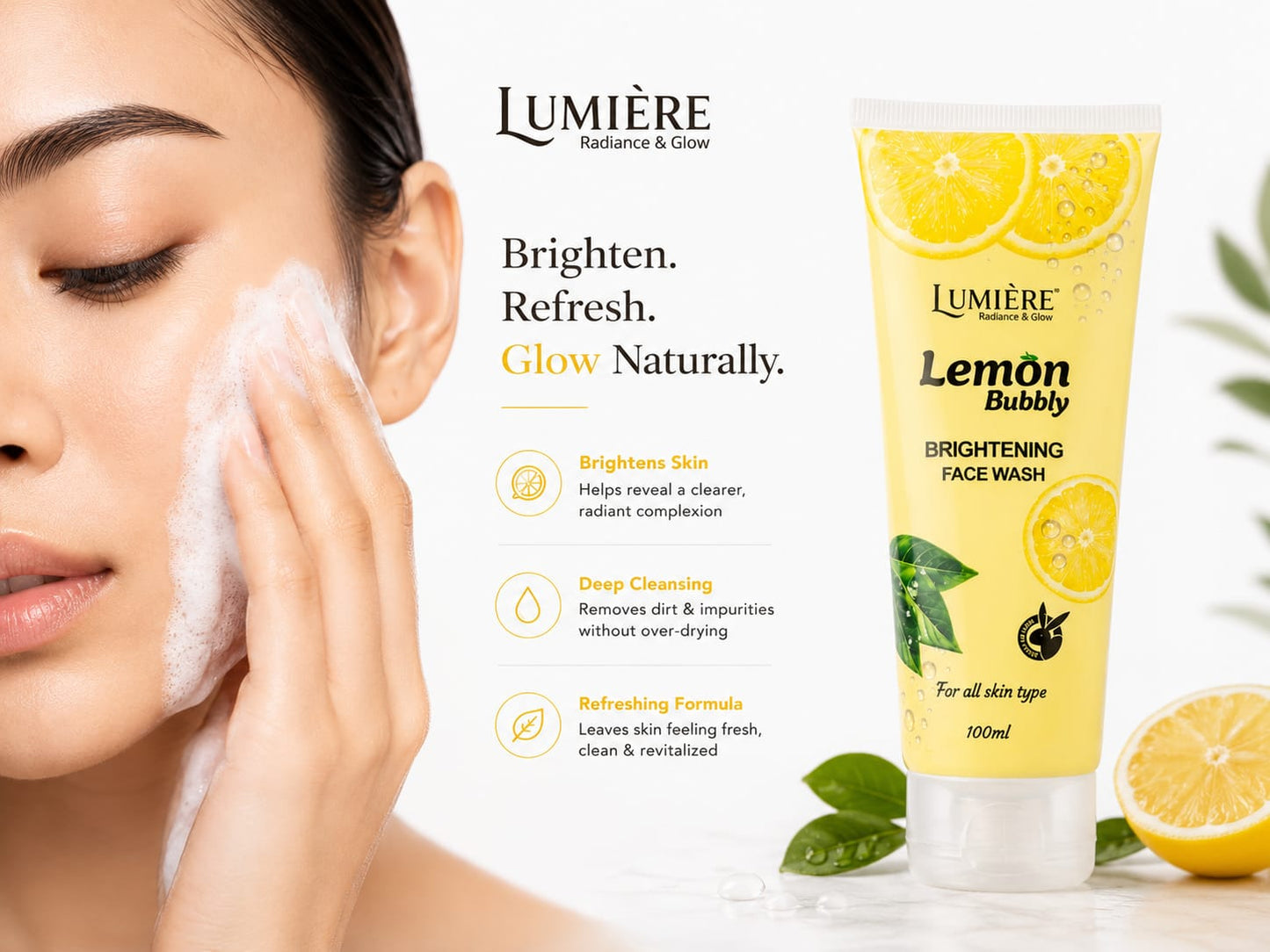 Lemon Bubbly Brightening Facewash